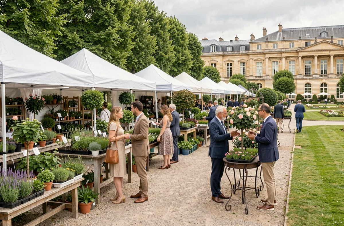 Fête des Plantes au Domaine de Saint-Cloud réunissant des pépiniéristes spécialisés en plein air