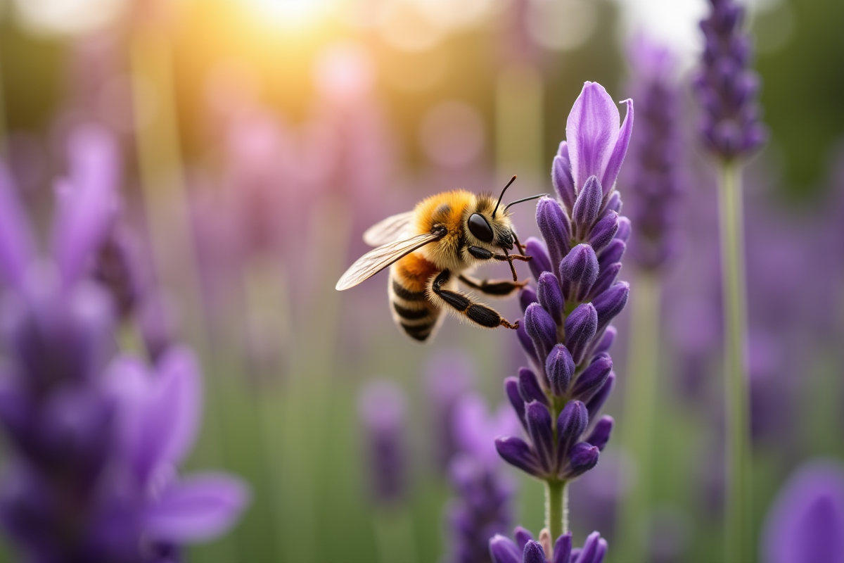lavande abeilles
