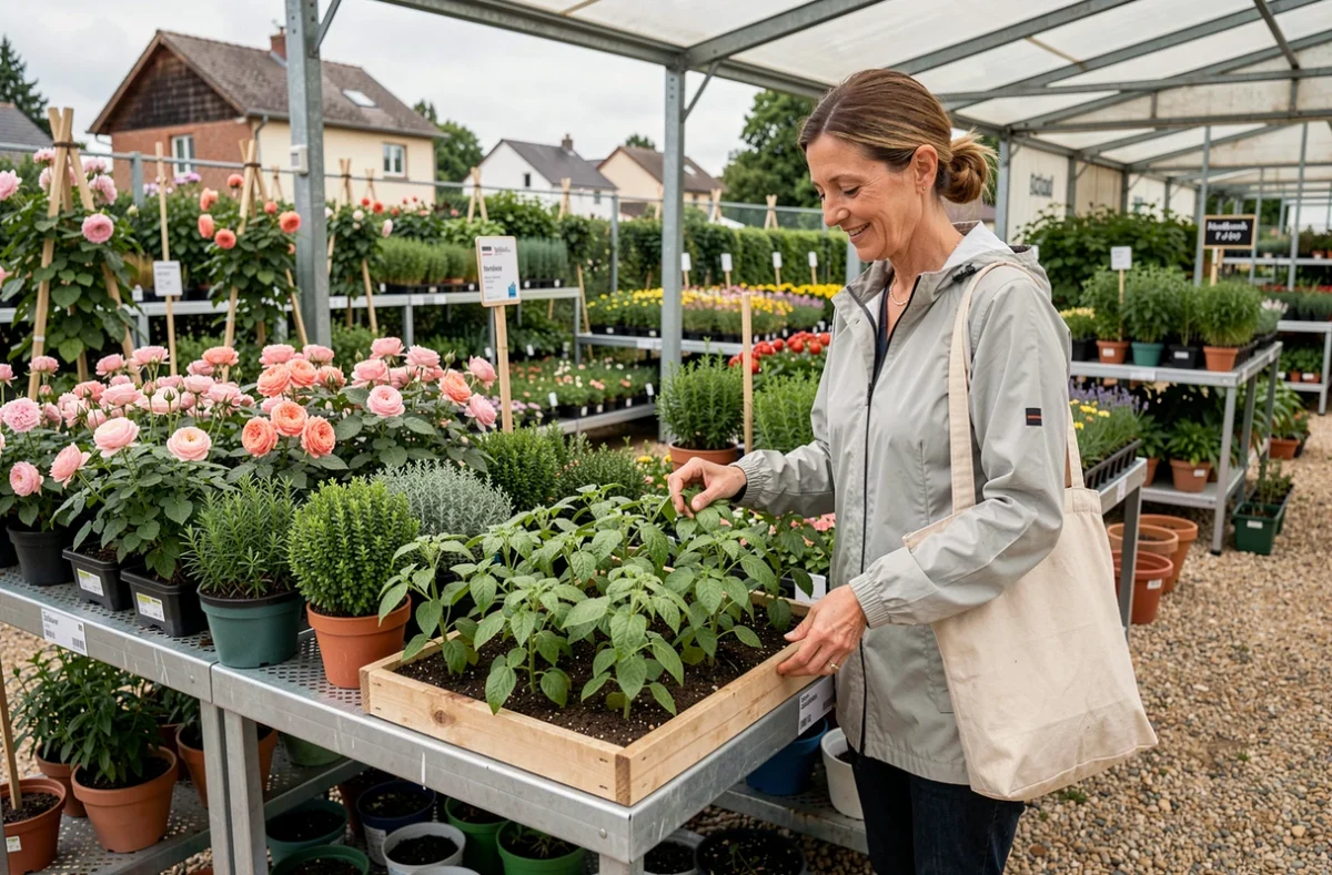 Sélection de végétaux d'extérieur et de plants potagers au Jardiland de Châtillon
