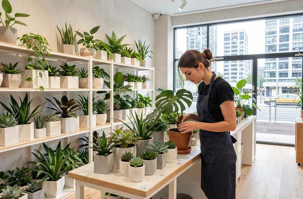 Jardinerie urbaine Truffaut près de La Défense spécialisée dans les plantes d'intérieur
